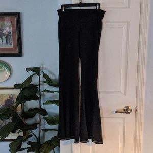 Zara black stretchy bell bottom pants